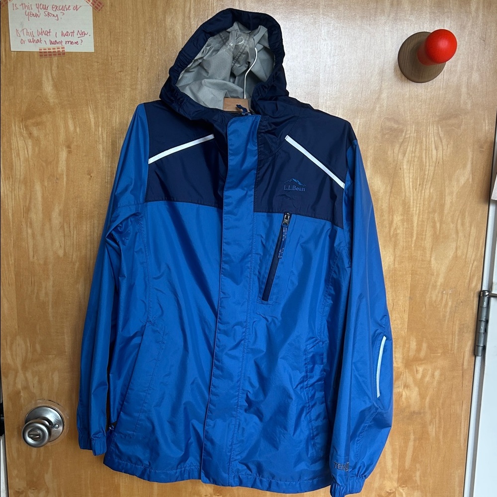L.L. Bean Kid’s Two-Tone Blue Raincoat